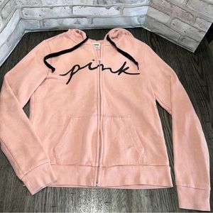 Pink zip up sweatshirt